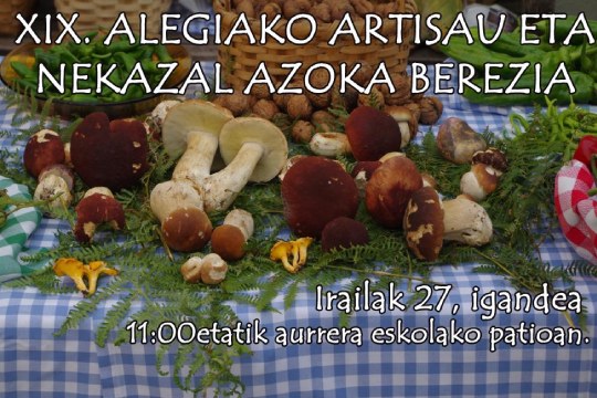 Feria Especial de Artesanía y Agricultura 2026 de Alegia