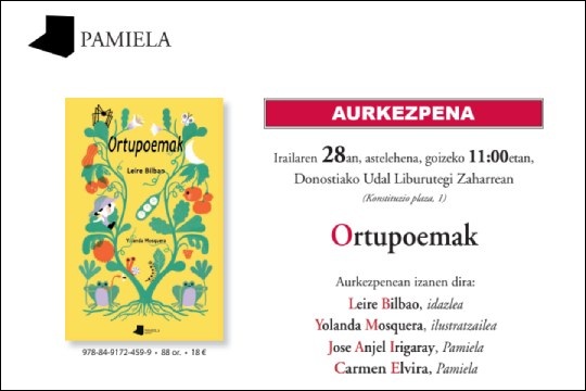Presentación de libro: "Ortupoemak" (Leire Bilbao, Yolanda Mosquera)