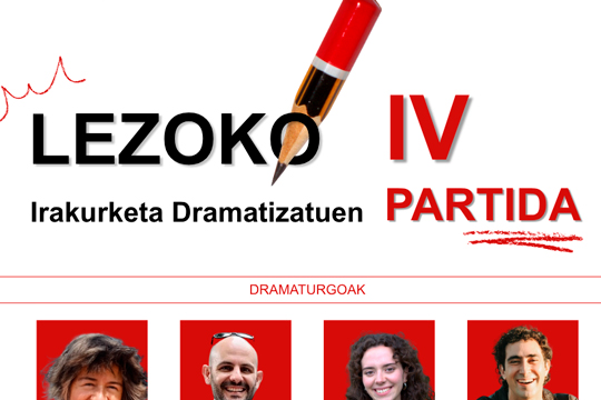 Lezoko IV. Antzerki Testu Laburren Lehiaketaren lau testu finalistak irakurketa dramatizatua