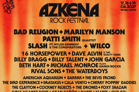 Entradas Azkena Rock Festival 2027: Patti Smith, Bad Religion, Marilyn Manson, Slash, Wilco...