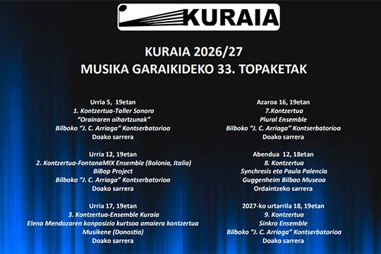 Kuraia 2026-2027: Taller Sonoro: "Ecos del presente"