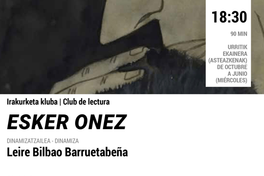 Club de lectura "Esker onez": "Lakioa"