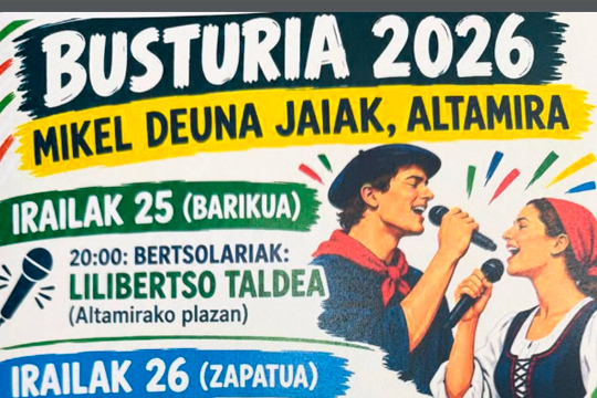 Programa Fiestas de San Miguel 2026 en Busturia