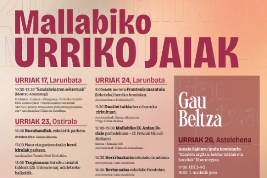 Mallabiko Urriko Jaiak 2026: egitaraua