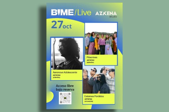 BIME Live 2026: Pitxorines + Aeronave Adolescente + Estamos Perdidos — imagen 2