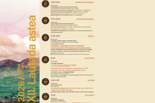Programa Semana del Desarrollo Rural de la Llanada Alavesa 2026