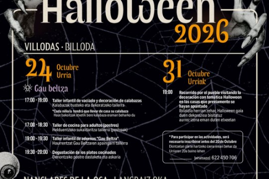 Programa Halloween 2026 en Iruña de Oca